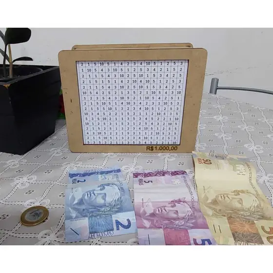 Cofre Desafio 1 Mil Método Japonês - Baú Poupança Cofrinho