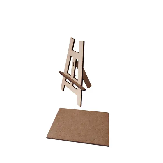 25 Mini Cavalete 13 CM Em Mdf Cru 3mm Decoração Artesanato