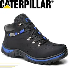 Bota Masculina Caterpillar Coturno Adventure Cano Médio Sola Borracha Costurada