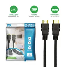Cabo Hdmi 2.0 4k 3d Ultrahd 19 Pinos 60hz 2 Mts Original Pix
