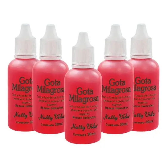 Kit 05 Gota Milagrosa Para Pés - Combate Rachadura & Ressecamento - 30ml