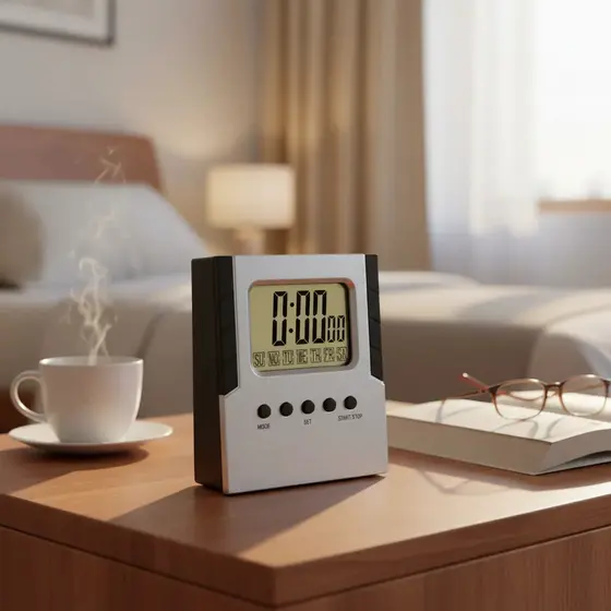 Relógio Digital De Mesa Com Pilhas Prático Com Alarme
