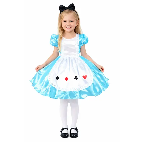 Fantasia Infantil Princesa Luxo Curta Alice Pais Maravilhas