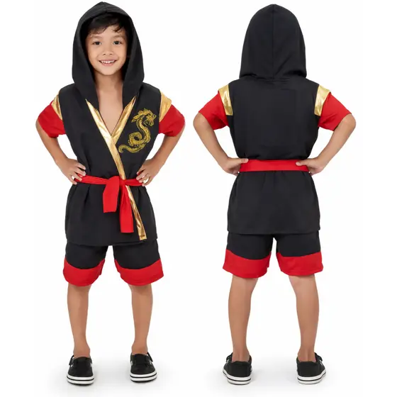 Fantasia Infantil Ninja Samurai Anime M Halloween