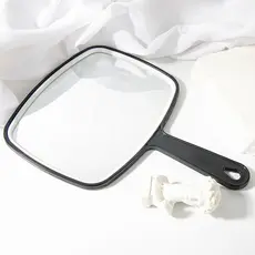 Espelho de Mão Quadrado para Maquiagem 26,5cm Várias Cores