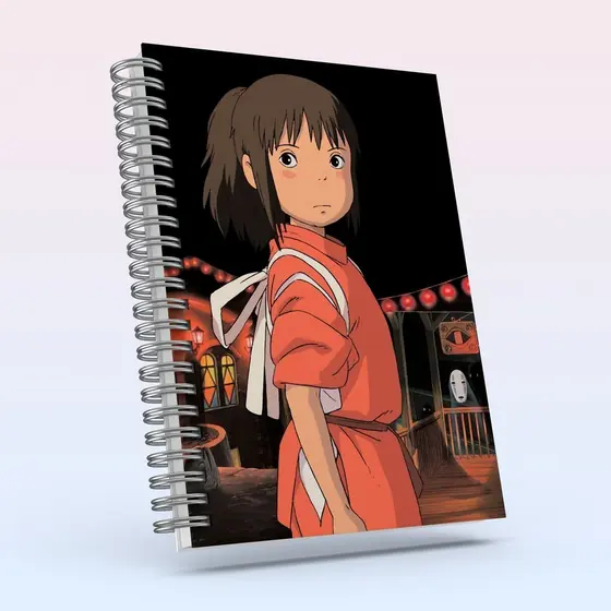 Caderno e planner "A viagem de Chihiro" com brinde especial  - Capa dura, 100 folhas.