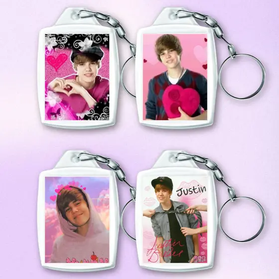 Chaveiro vintage Justin Bieber - 3x4, acrílico, papel fotográfico (alta qualidade).