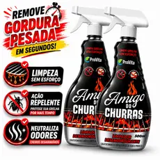 Limpa Grelha Churras Desengordurante Churrasqueira Spray Limpeza Fogão Grill Forno Coifa Air Fryer