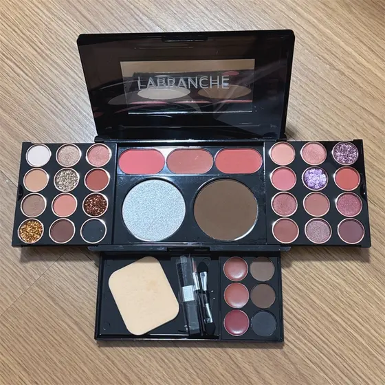 Kit de maquiagem LABRANCHE estojo de sombras iluminador contorno batom LA2269