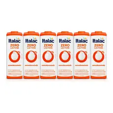 Leite Italac Zero Lactose Semidesnatado 1l Kit 6 Unidades
