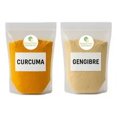 Kit Gengibre Em Pó Puro + Cúrcuma Em Pó Premium - 100g Cada