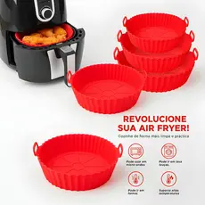Formas De Silicone Assadeira Para Air Fryer Forno Microondas