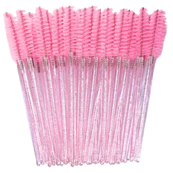 Kit Escovinhas Com Glitter Extensão De Cílios Sobrancelha Descartáveis