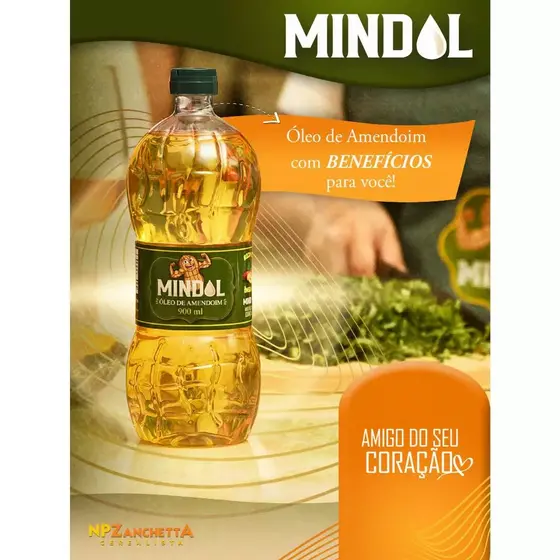 Mindol Óleo De Amendoim Puro 100% Vegetal 900ml