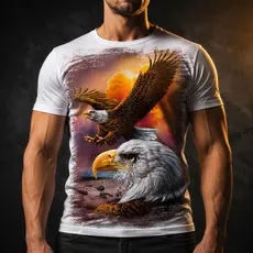 Camisa Camiseta Masculina 3D Aguia EUA USA 7