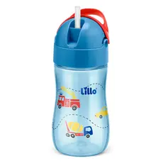 Copo Infantil Com Canudo Evolution 300ml Azul -Lillo