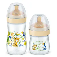 Kit 2 Mamadeiras Super Evolution Bico Látex 150/300ml Lillo