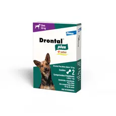 Vermífugo Drontal Plus Cães 10kg com 2 Comprimidos