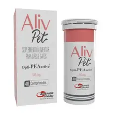Suplemento Alimentar Cães e Gatos Aliv Pet 150mg C/ 40 Comp