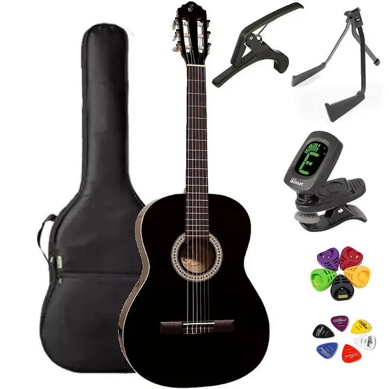 Violão Acústico Giannini Clássico Nylon N-14 BK + KIT6L