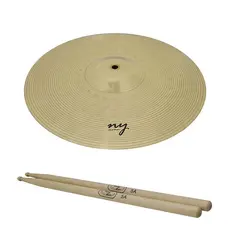 Prato Ataque Para Bateria 16" Liga Latão + Baqueta 5a Maple New York