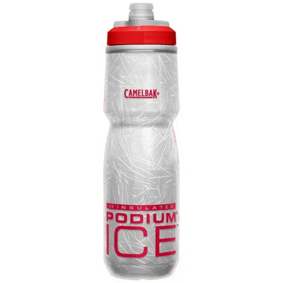 Garrafa Caramanhola Camelbak Podium Ice Cinza Vermelho 620ml