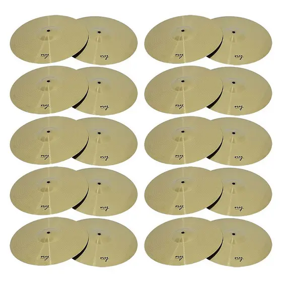 Kit 10 Pares De Pratos De Bateria Chimbal 14" Liga De Aço New York