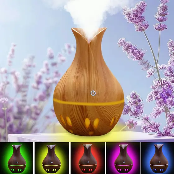 Umidificador Aromatizador Humidificador De Ambientes Portátil Purificador Difusor Com 7 Cores Luzes