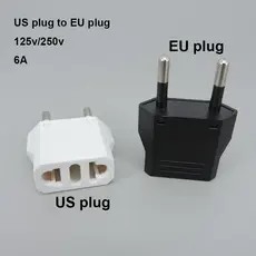2 Pinos Universal US To EU Plug Eua Euro Europa Parede De Viagem Carregador De Energia Ca Adaptador De Saída Tomada Redonda Entrada BRA1