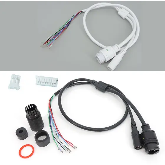 Cabo LAN POE De 9 Núcleos Para Módulo De Placa De Câmera IP CCTV RJ45 DC Alimentação 12V Tipo Padrão Sem 4/5/7/8 Fios st