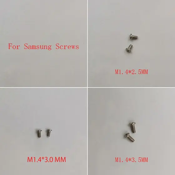 100PCS 2,5/3,0/3,5 MM Parafuso Para Samsung Galaxy S22 S23 S4 S5 S6 S7 S8 S9 S10 S20 S21 S10E Lite Plus FE Nota 20 10 9 8 5 4 Parafusos Telefone Celular