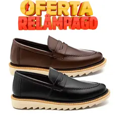 Sapato Social Oxford Masculino Derby Loafer Casual Elegante de Couro Leve Macio Original Barato