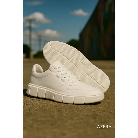 Tenis Masculino Sneakers Oversize Branco Preto Sapatenis Casual Sola Alta Tratorada Lançamento