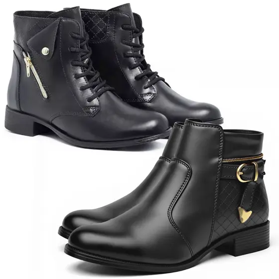 Bota Cotruno Feminino Cano Curto Sem Salto Alta Qualidade Envio Imediato Ref207/201