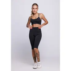 Conjunto Fitness Ciclista Top Alcinha E Bermuda Cos Alto Roupas Feminina Para Academia