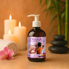 Óleo Para Massagem Corporal Sensual Natural 500ml Massagem Tântrica Namorados Casados Solteiros