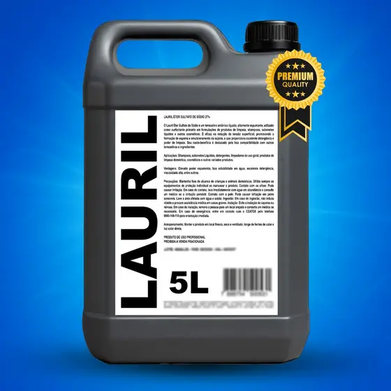 Lauril 27% Líquido - Matéria-Prima para Sabão, Shampoos e Detergentes Espumante Líquido