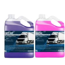SOLUPAN DESENGRAXANTE CONCENTRADO + LIMPA BAU CONCENTRADO CARRO E MOTO 5 LITROS RENDE 50 LITROS