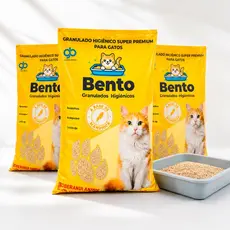 Areia Biodegradável Gato Mandioca  2 a 4 Kg Natural 100% Sem Odor
