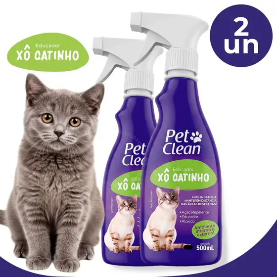 Educador Sanitário Para Gatos Xo Gatinho Pet Clean Educador 500ml Atóxico Adestrar Xixi Tapete