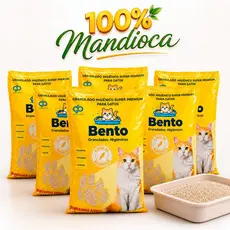 Areia Higiênica Biodegradável 100% Mandioca Grão Granulado Biodegradável 8 a 12 KG