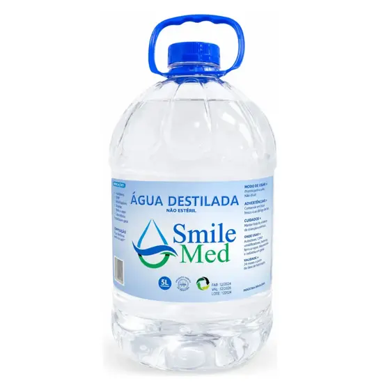 Água Destilada Smile Med 5L Para CPAP e Autoclave