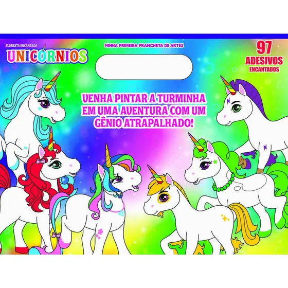 Floresta Encantada Minha Primeira Prancheta de Artes Unicórnios 01