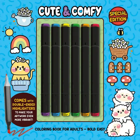 Cute & Comfy Coloring Book for Adults - Bold Easy - Special Edition (Livro de Colorir)