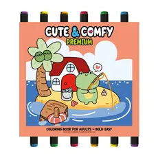 Cute & Comfy Coloring Book for Adults - Premium - Livro de Colorir Adulto