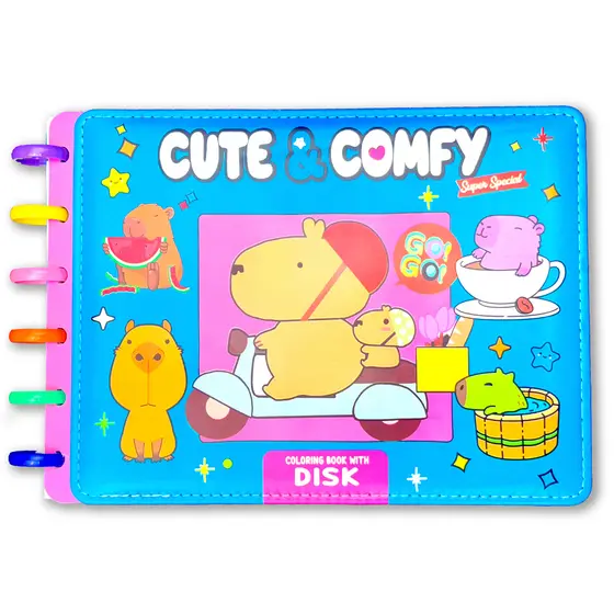 Cute & Comfy Super Special - Livro de Colorir Adulto - Encadernação com Disco