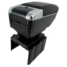 Apoio Console De Braço Automotivo Universal Com Entrada 7 Usb Preto