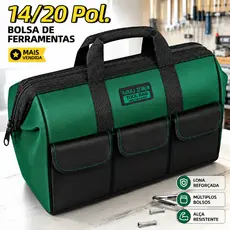 14/20 Polegadas Caixa de Ferramentas Profissional - Bolsa de Armazenamento Multiuso para Ferramentas