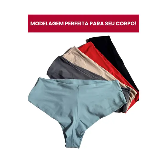 Kit Calcinhas Fio Toda Dupla Feminina Luxo Microfibra Poliamida Não Marca Conforto Premium