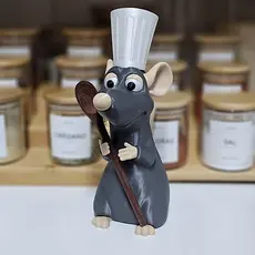 Porta Talher Ratatouille: Remy Segurando Talher Decoração Para Cozinha Action Figure Colecionável